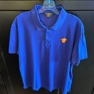 Versace Polo - blue with Orange Medusa